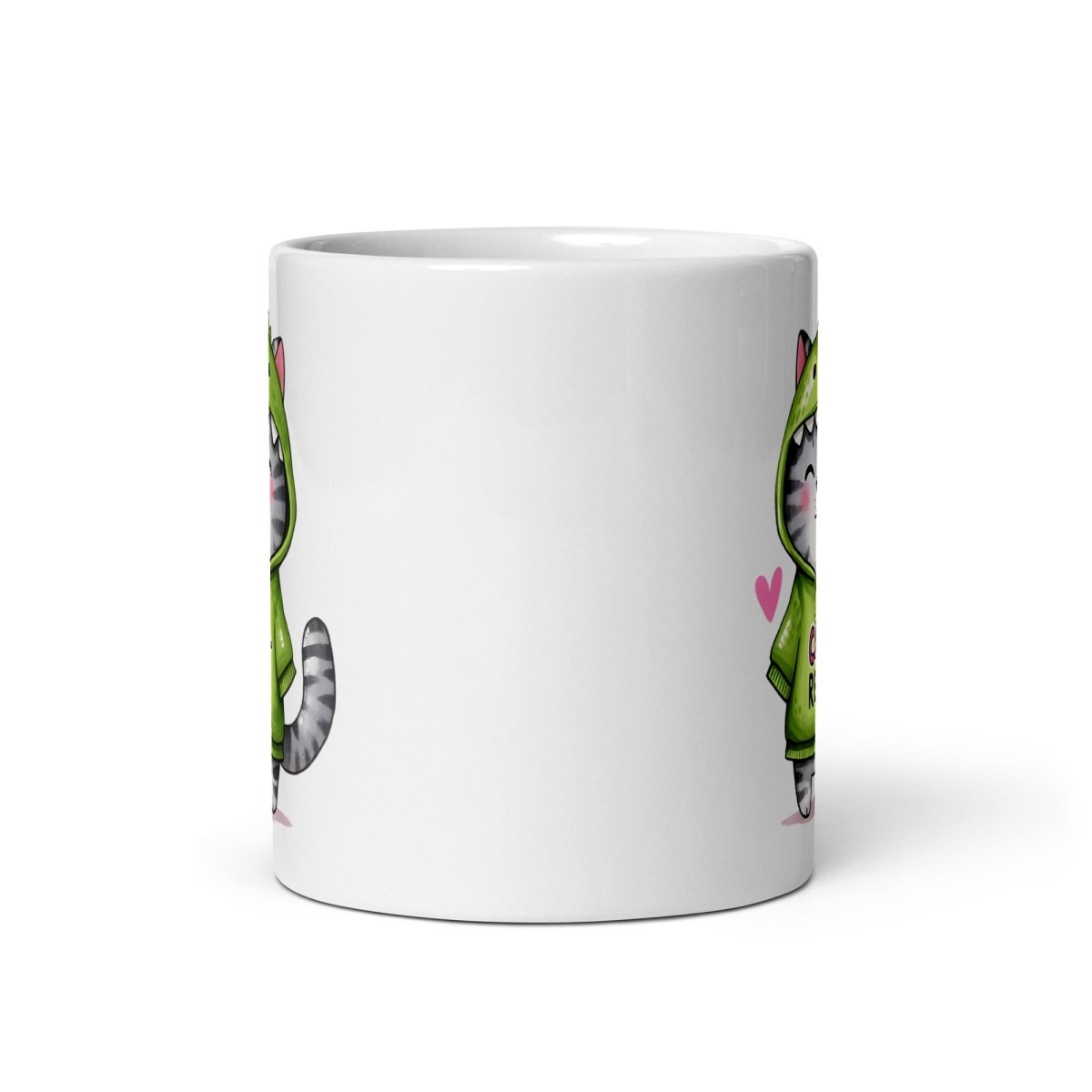 Cat - Rex Tasse – Lustige Katzen Tasse im Dino Look für gute Laune - Tassencat