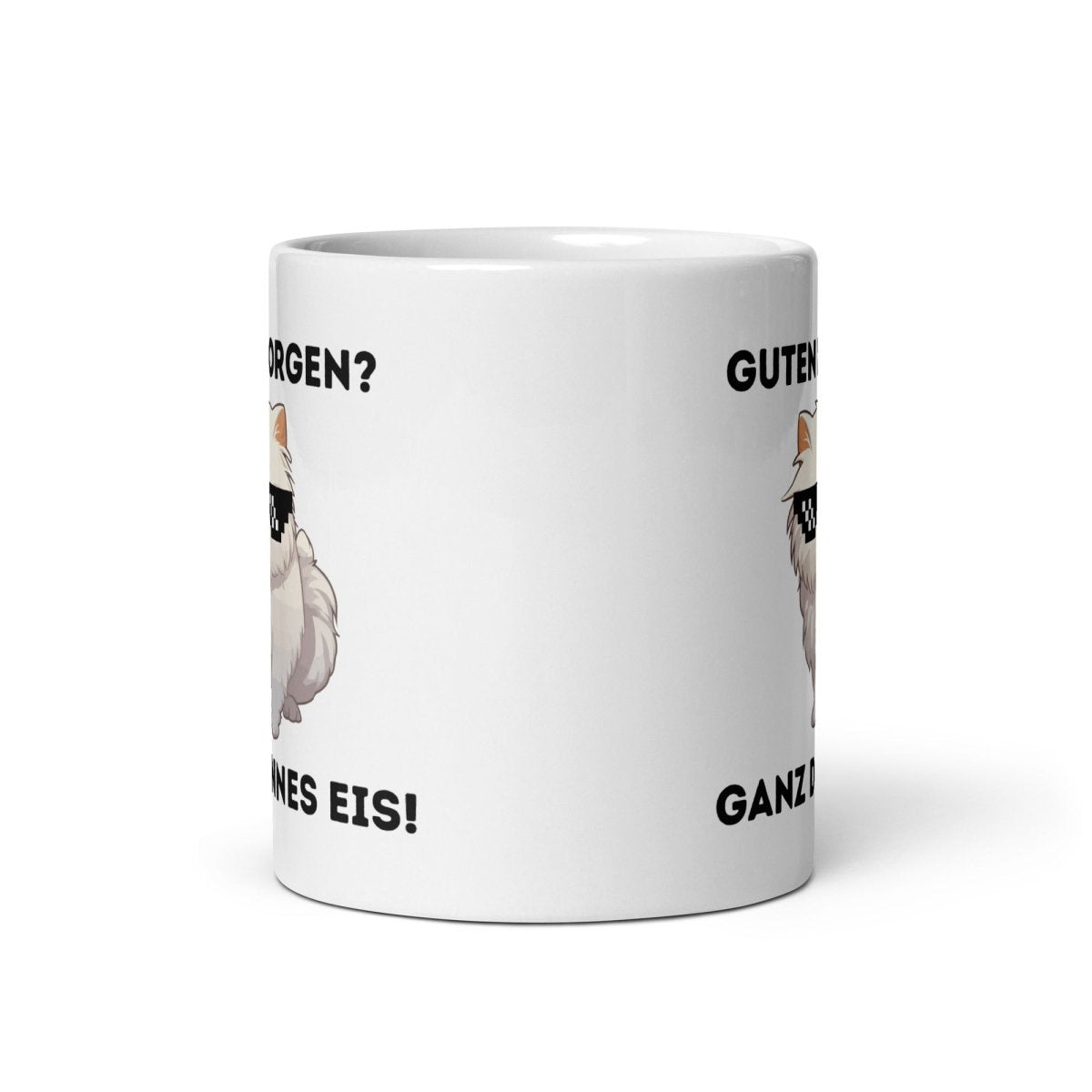 Katzen Tasse Lustig – Guten Morgen? Ganz Dünnes Eis! – Witzige Geschenkidee für Morgenmuffel, Büro & Katzenliebhaber - Tassencat