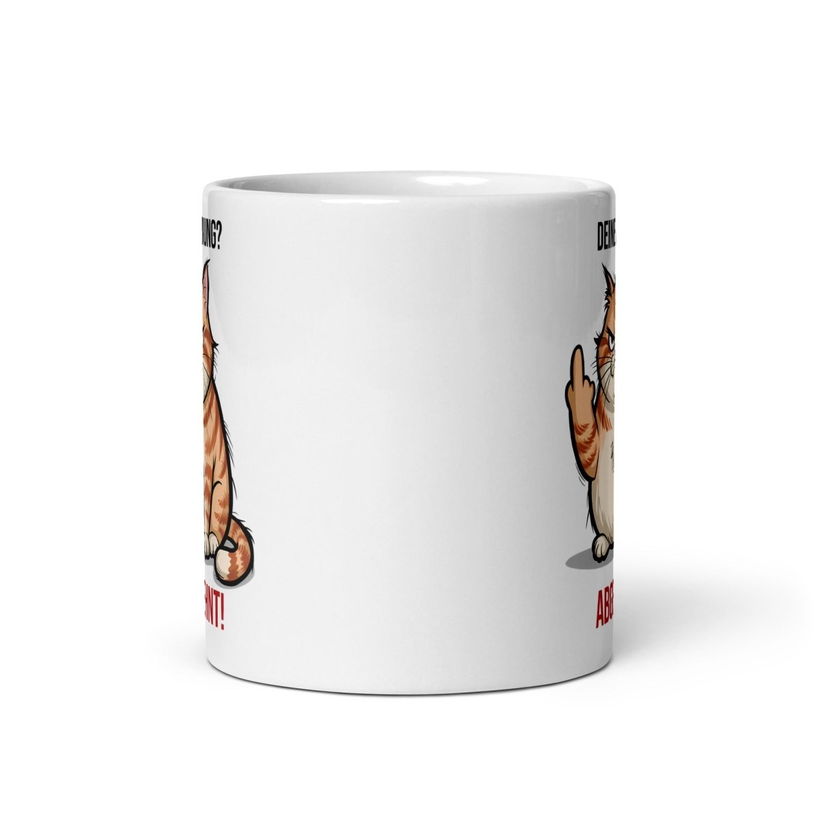 Lustige Katzen Tasse – Deine Meinung? Abgelehnt! – Humorvolles Geschenk für Büro & Katzenfans - Tassencat