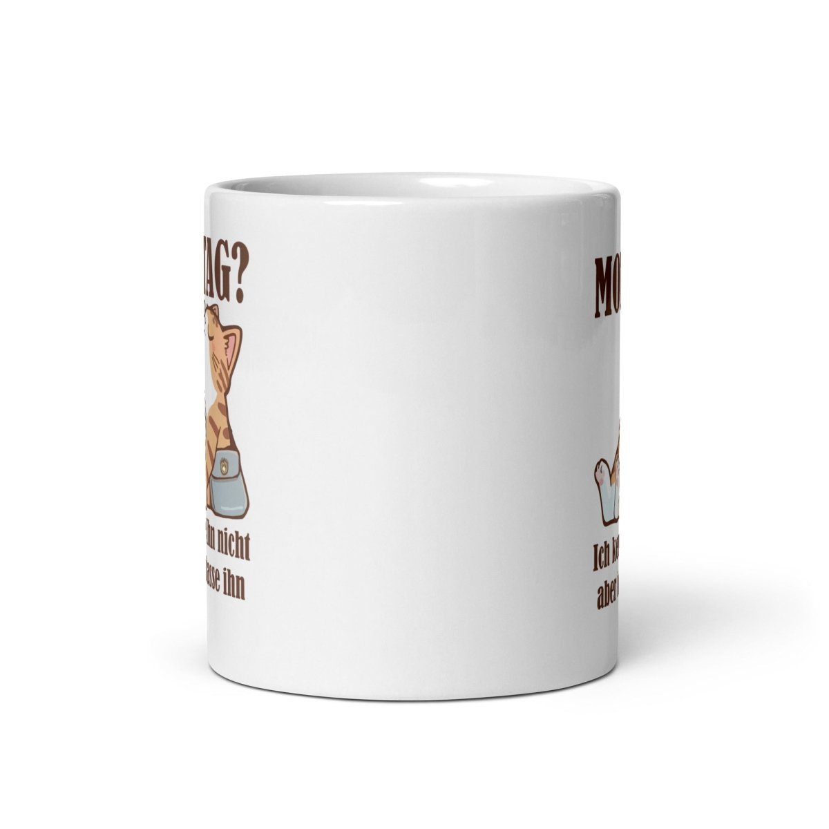 Montag Tasse Katze – Lustige Sprüche Tasse für Morgenmuffel & Kaffeeliebhaber – Geschenkidee mit Humor - Tassencat