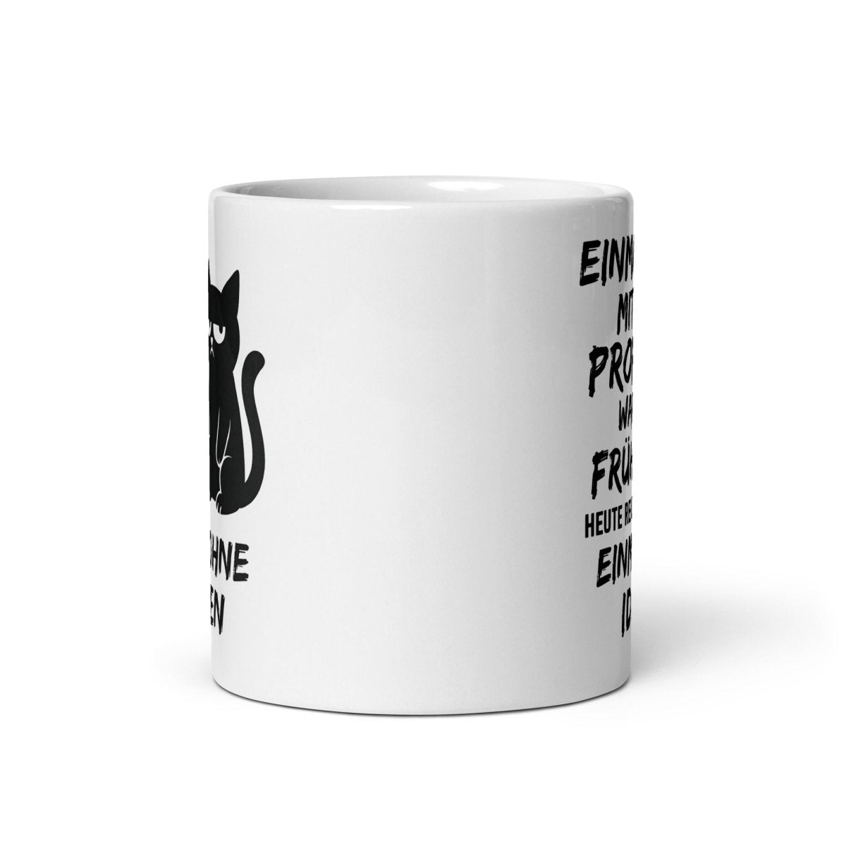 Sarkastischer Spruch Katze Lustig Geschenk Idee – „Einmal ohne Idioten“ Humor für Büro & Alltag - Tassencat