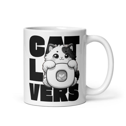 Cat Lovers Tasse – Niedliche Katze im Lettering Design für Katzenfans - Tassencat