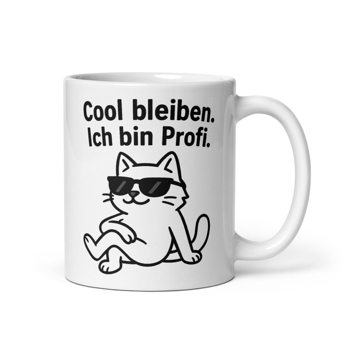 Cool bleiben Ich bin Profi – Lustiger Katzen Spruch - Tassencat