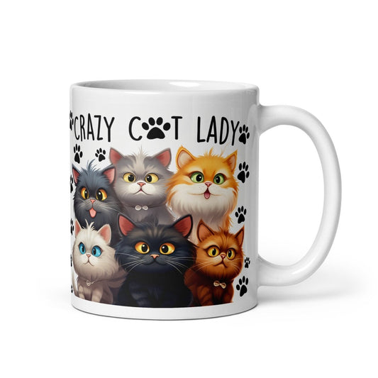 Crazy Cat Lady Tasse – Lustiges Katzen Motiv für echte Katzenliebhaber - Tassencat