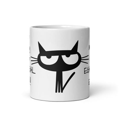 Deine Meinung ist mir egal egal egal – freches Katzen Motiv | Sarkasmus Bürohumor Geschenkidee - Tassencat