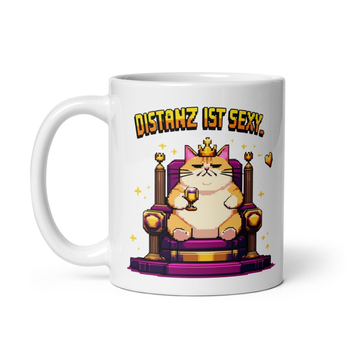 „Distanz ist sexy“ – Lustige Katzen - Tasse für echte Individualisten - Tassencat