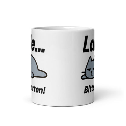 Lade Bitte warten Katze – lustiger Spruch mit fauler Katze für Büro, Homeoffice & Geschenk - Tassencat