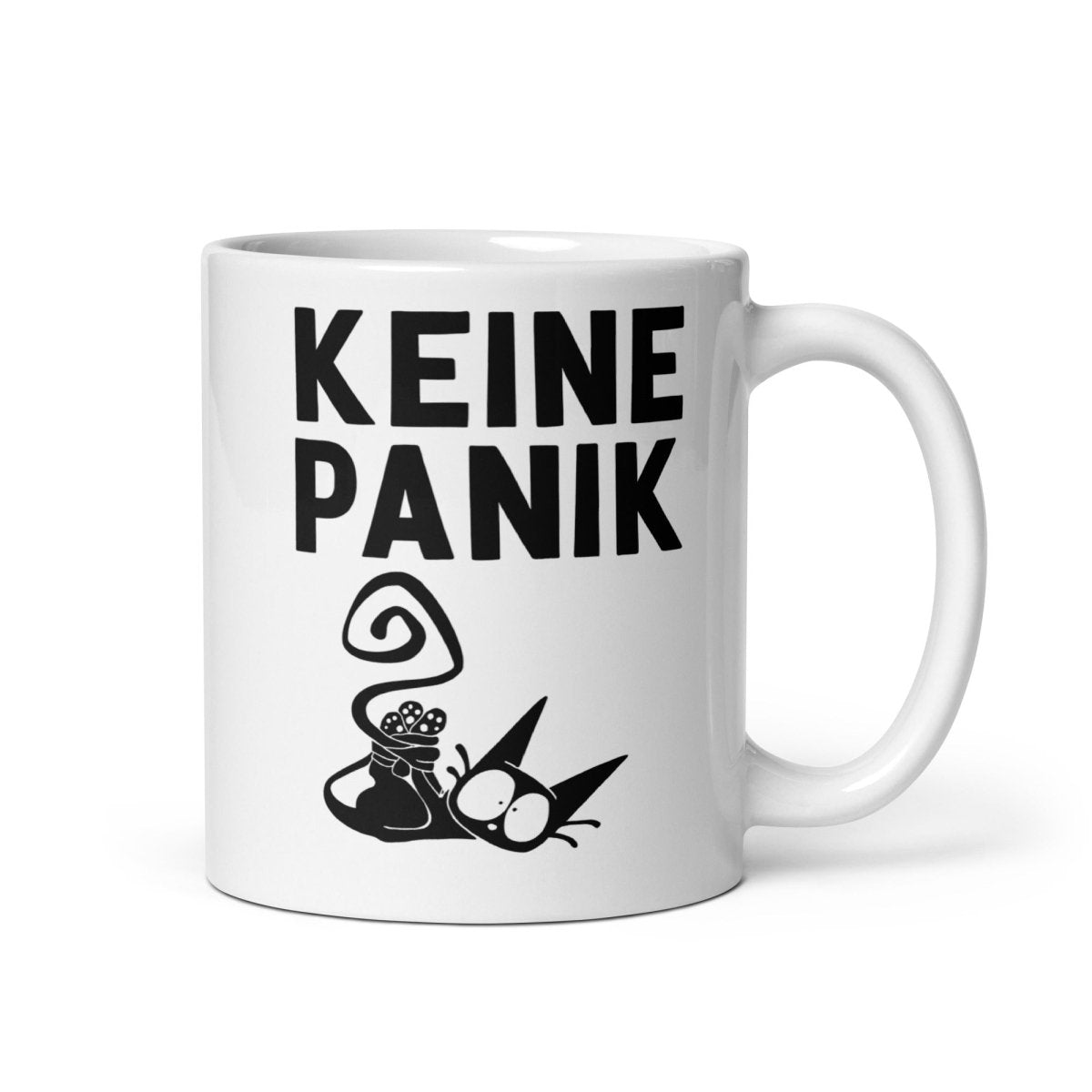 Lustige Katze Tasse – Keine Panik – Humorvoller Start in den Tag - Tassencat