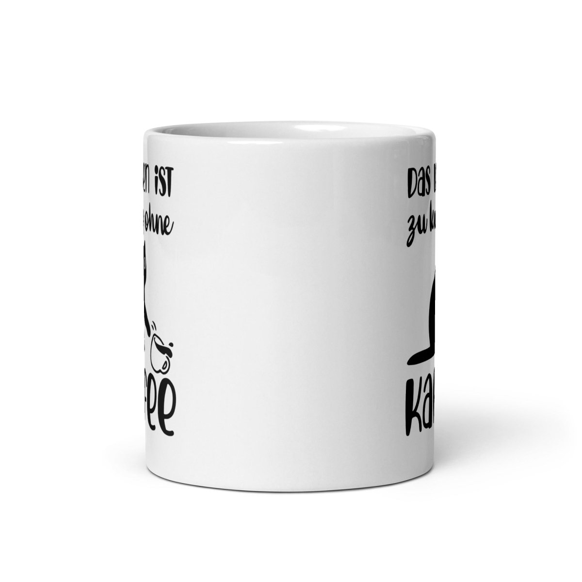 Lustige Katzen Tasse – „Das Leben ist zu kurz ohne Kaffee“ – Geschenkidee für Katzenliebhaber & Kaffeefans - Tassencat