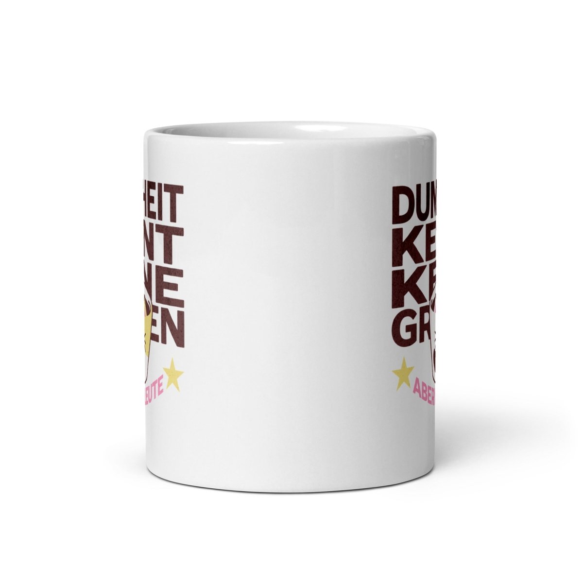 Lustige Katzen - Tasse „Dummheit kennt keine Grenzen – aber viele Leute“ | Humor für deinen Alltag - Tassencat