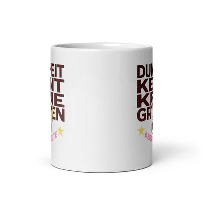 Lustige Katzen - Tasse „Dummheit kennt keine Grenzen – aber viele Leute“ | Humor für deinen Alltag - Tassencat