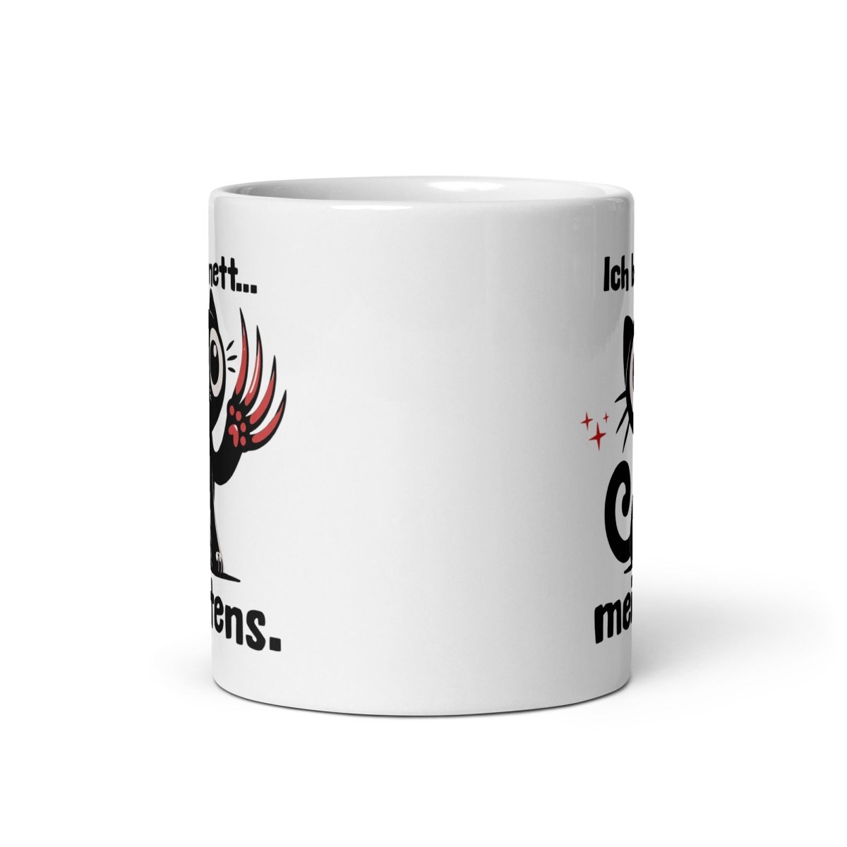 Lustige Katzen Tasse „Ich bin nett… meistens.“ – Humor Geschenkidee für Katzenliebhaber & Kollegen - Tassencat