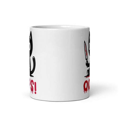 Lustige Katzen Tasse „OOPS!“ – schwarzer Humor Geschenkidee für Katzenliebhaber & Freunde - Tassencat