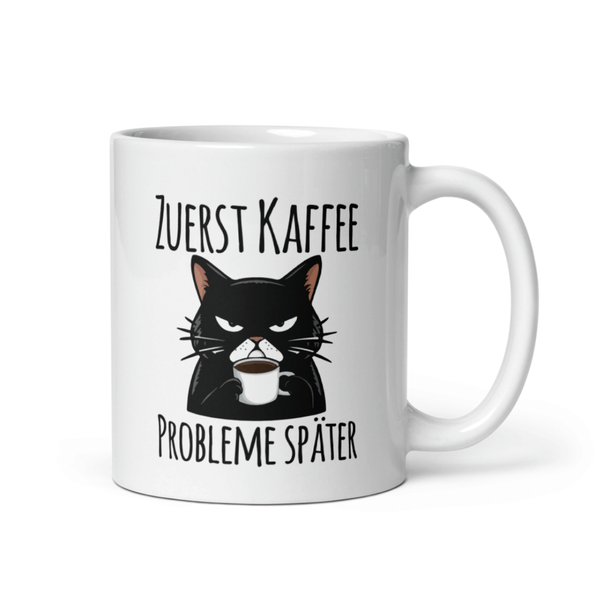 Zuerst Kaffee, Probleme später – Katzentasse
