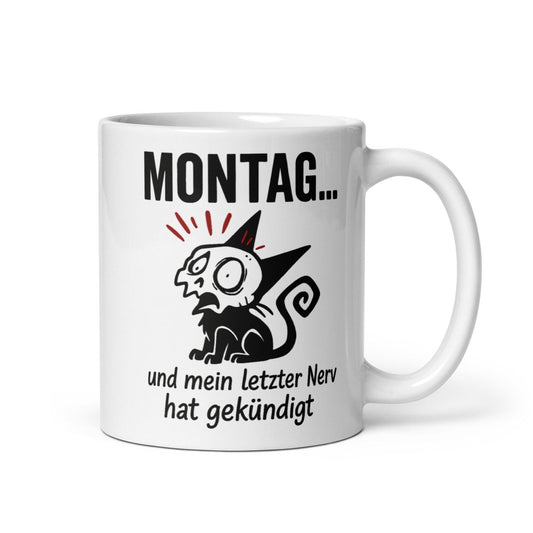 Lustige Montag Tasse – Katze mit Spruch – Perfekt für Büro & Kaffee - Tassencat