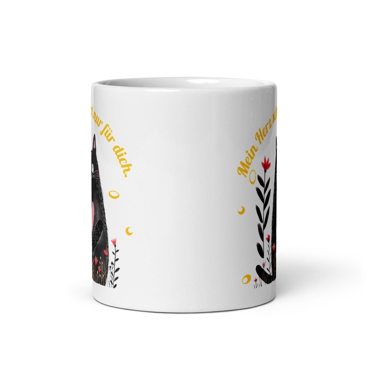Mein Herz schnurrt nur für dich Tasse – Liebevolle Geschenkidee für Katzenfreunde & Verliebte - Tassencat