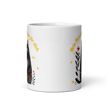 Mein Herz schnurrt nur für dich Tasse – Liebevolle Geschenkidee für Katzenfreunde & Verliebte - Tassencat